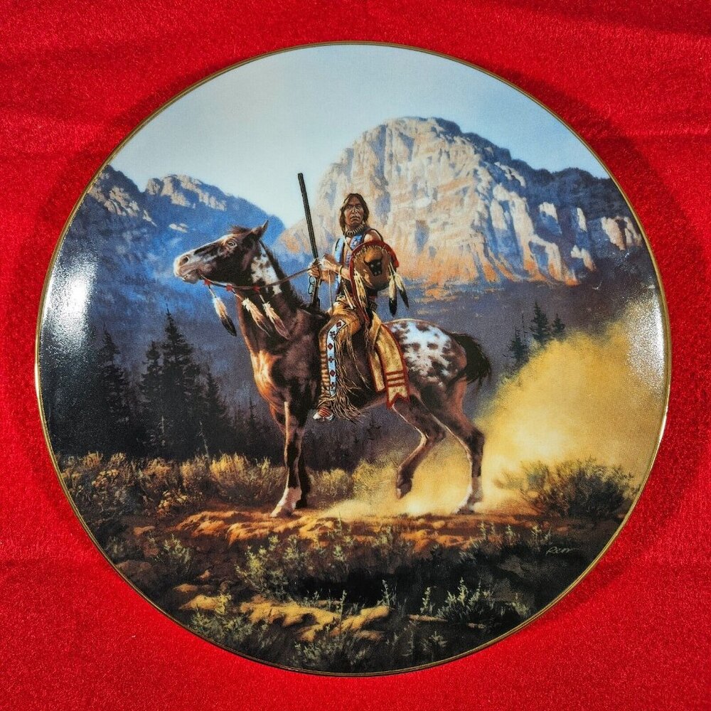 "Top Gun" from the Mystic Warriors Plate Collection 1992 NIB + COA (H132B)